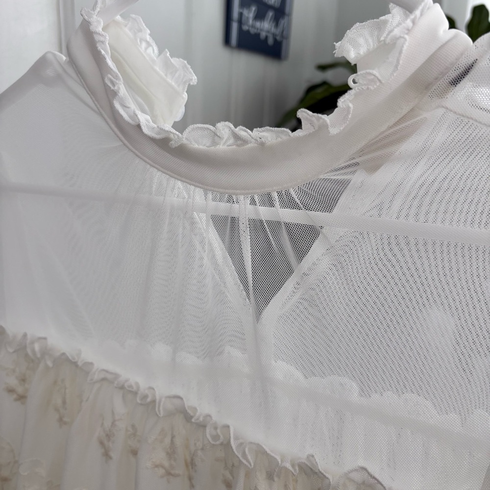 Lace Tiered Blouse, S, NWT - Picture 6 of 9
